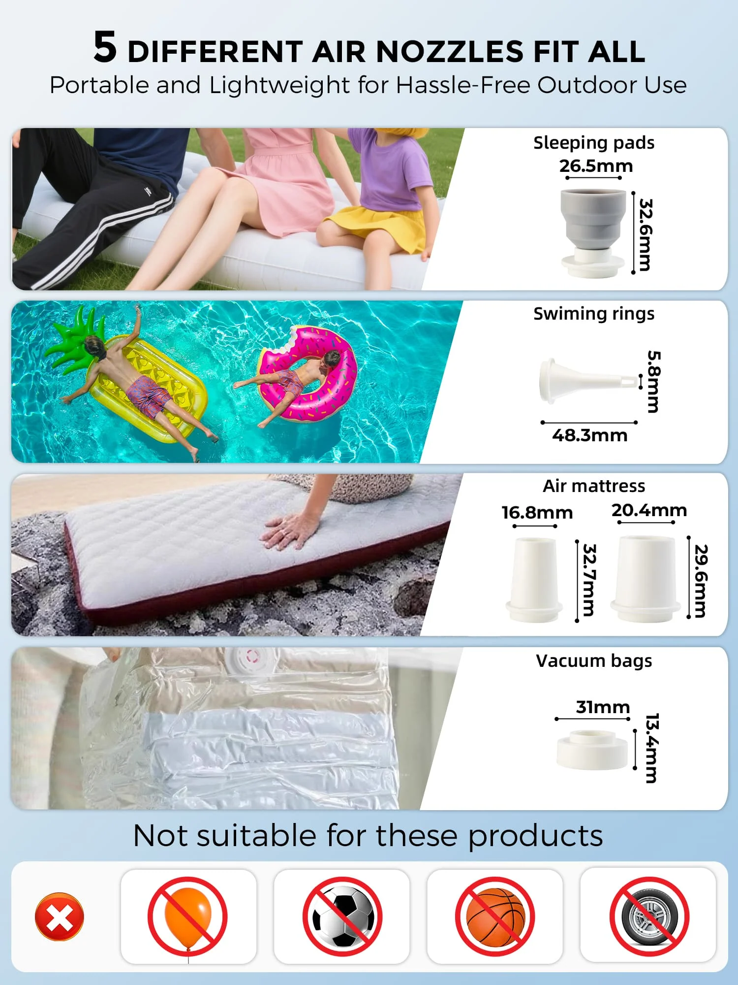 Qunature Mini Electric Air Pump for Camping & Outdoor Gear - Image 34