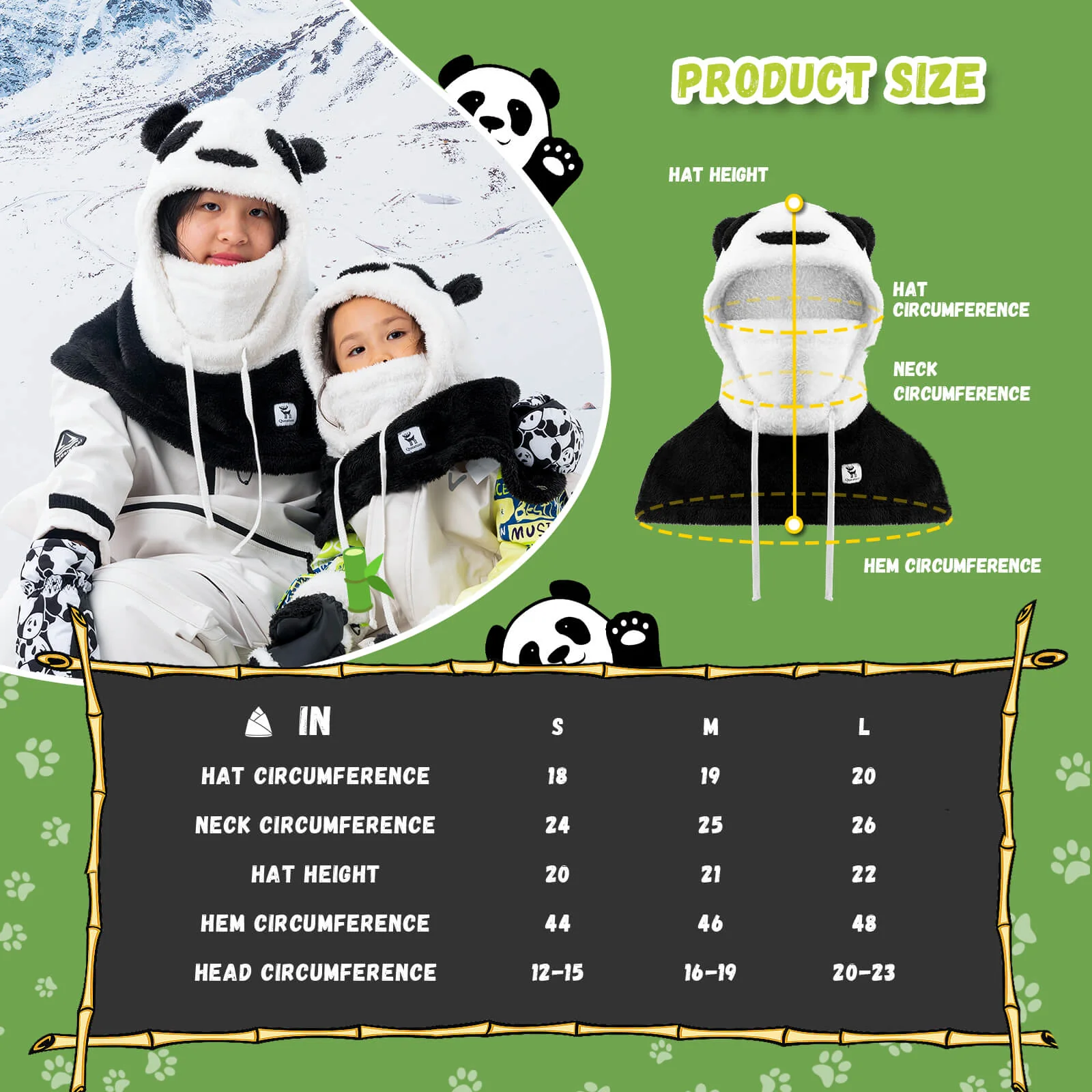 Qunature Panda Head Cover for Kids and Adults - Image 4