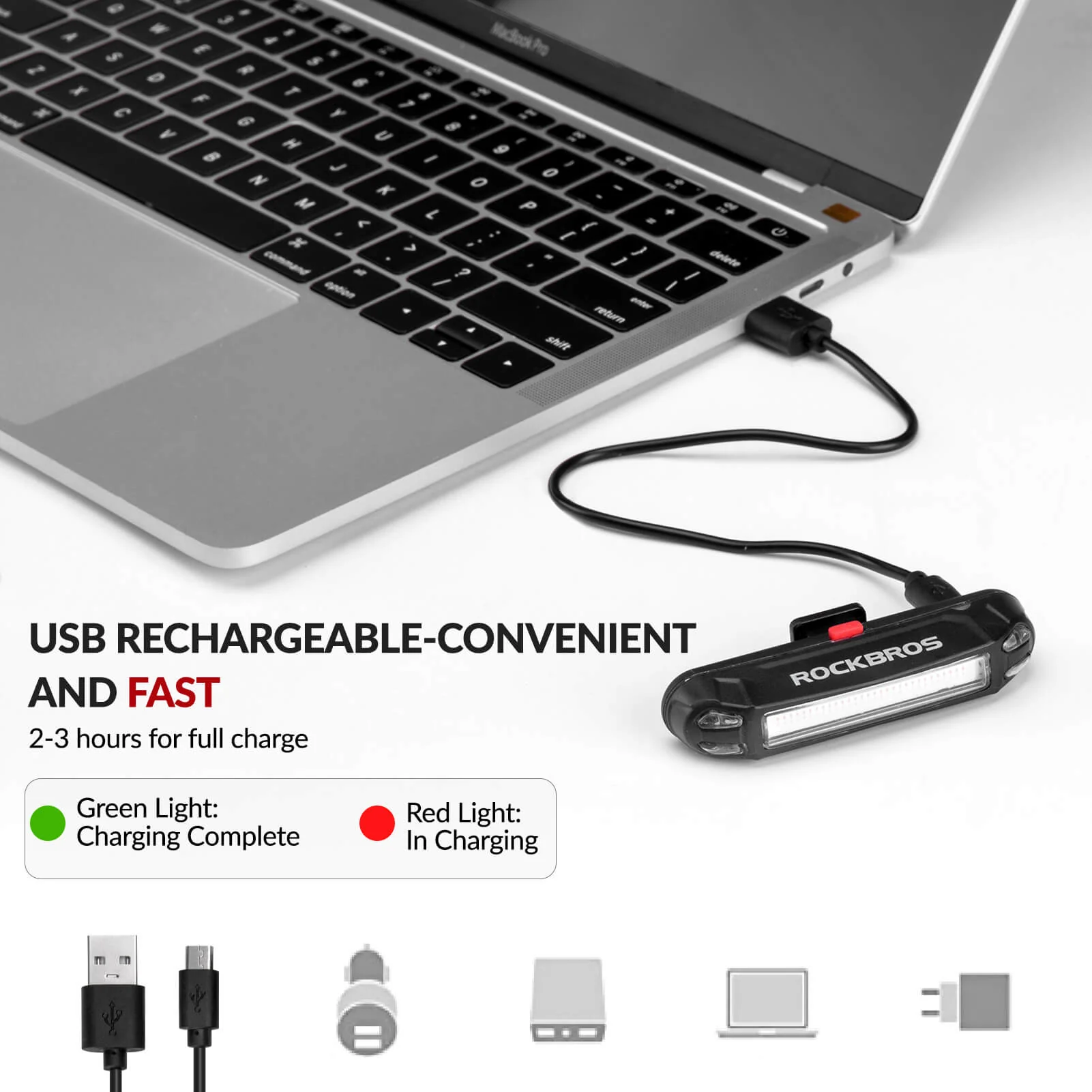 Rear Bike Light USB Rechargeable - Image 6