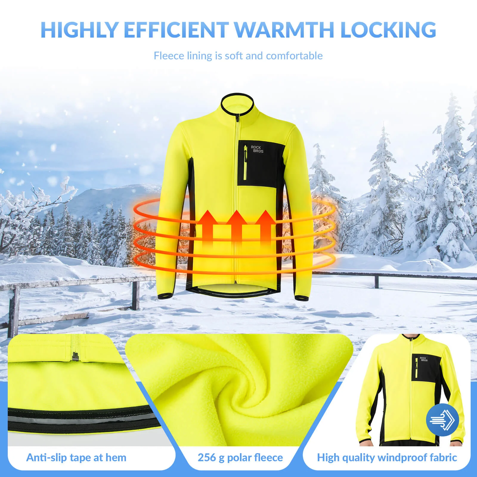 Unisex Reflective Thermal Cycling Jacket - Image 4