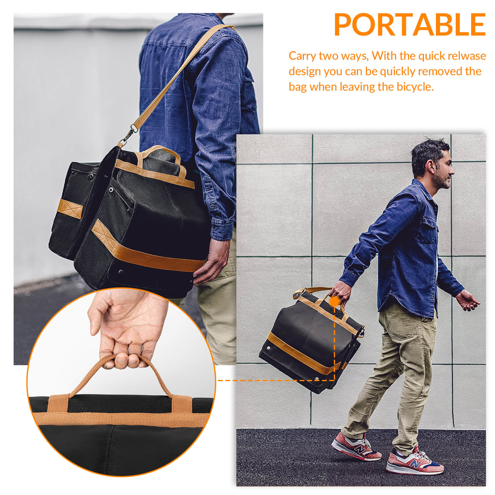 Retro Bike Pannier - 27L - Image 11