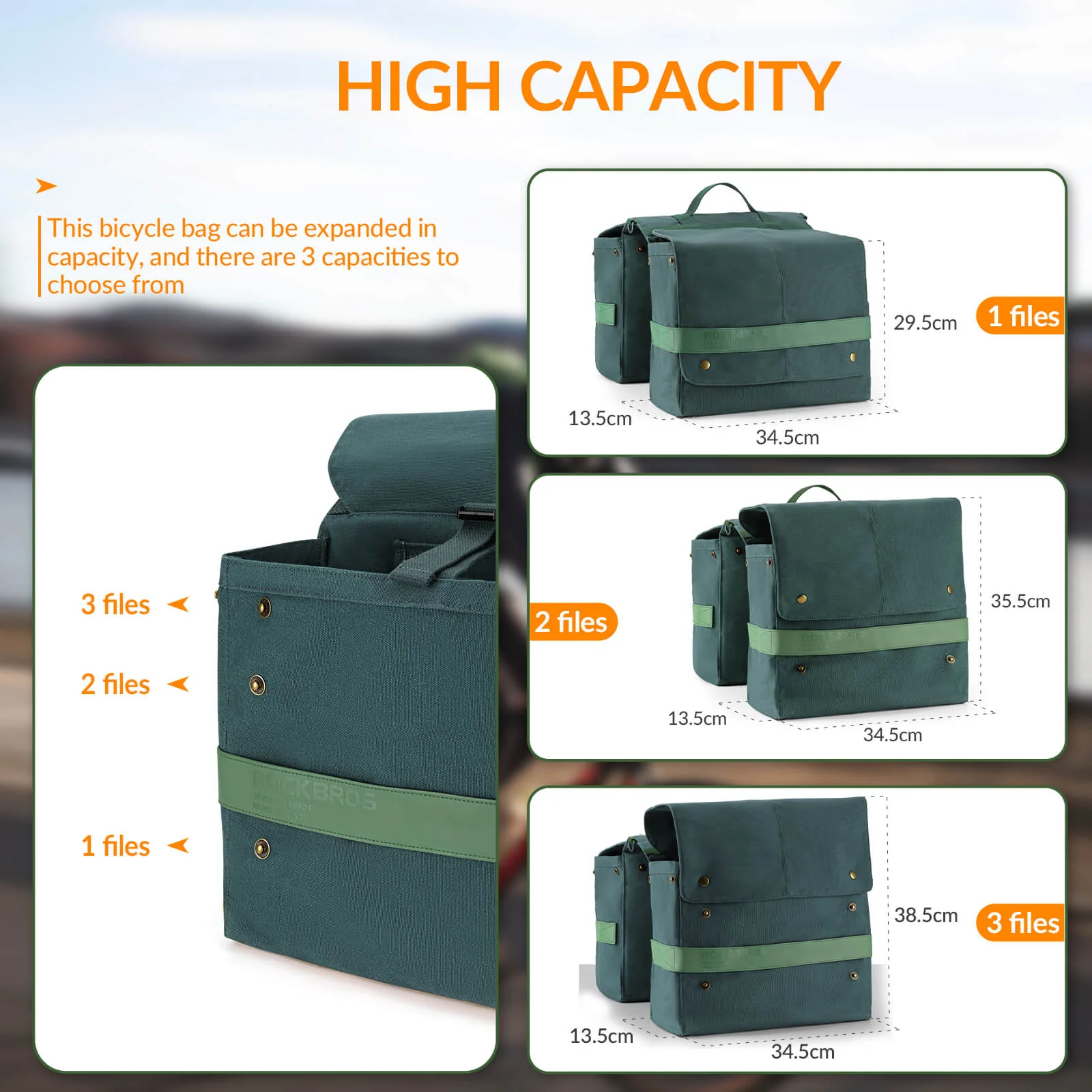 Retro Bike Pannier - 27L - Image 8