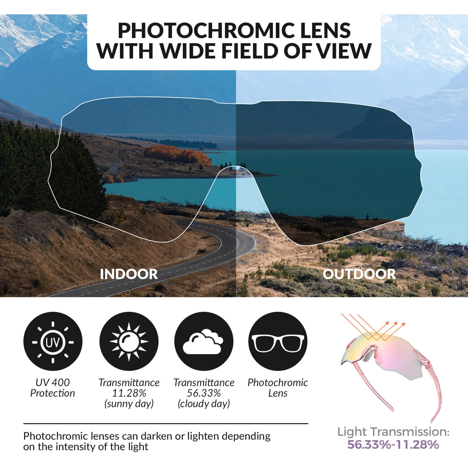 Rimless Photochromic Cycling Glasses - Image 5