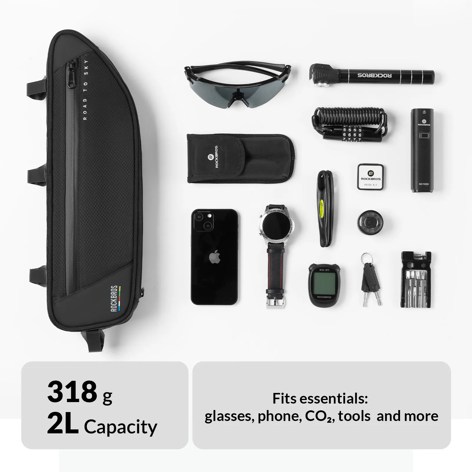 ROAD TO SKY Bike Frame Bag - 2L - Image 6
