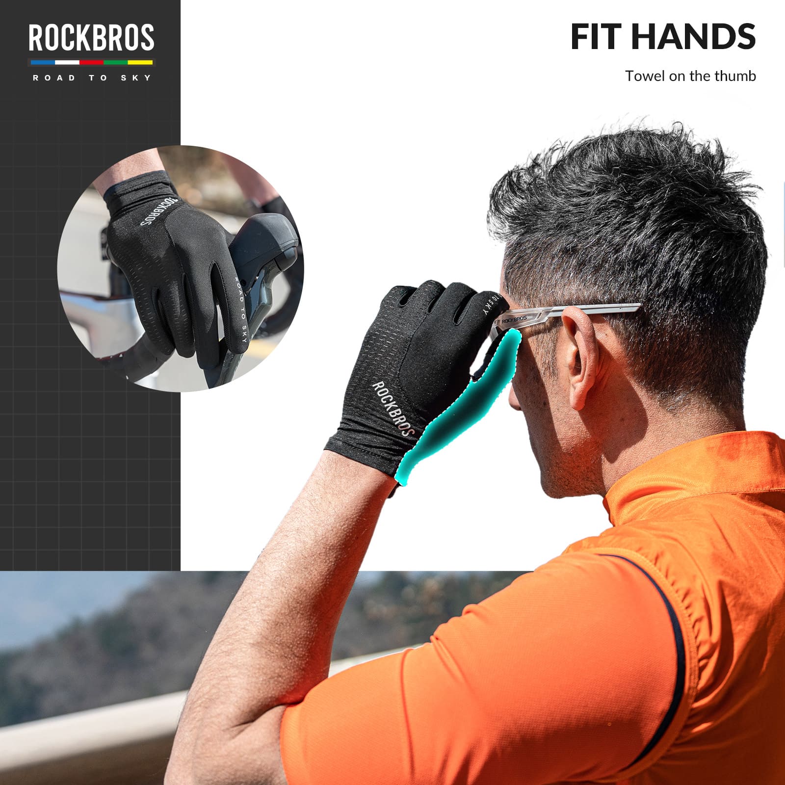 ROAD TO SKY Breathable Anti-Slip Full Finger Cycling Gloves - Image 17