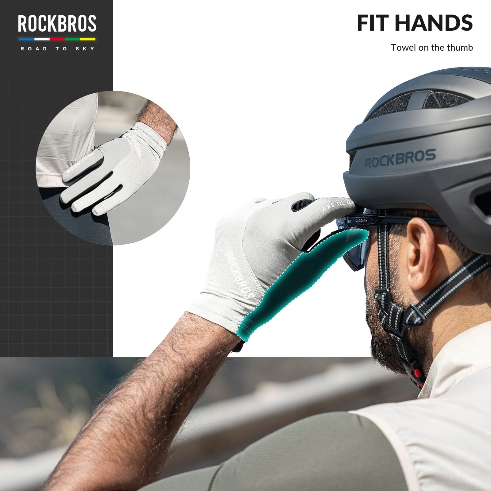 ROAD TO SKY Breathable Anti-Slip Full Finger Cycling Gloves - Image 18