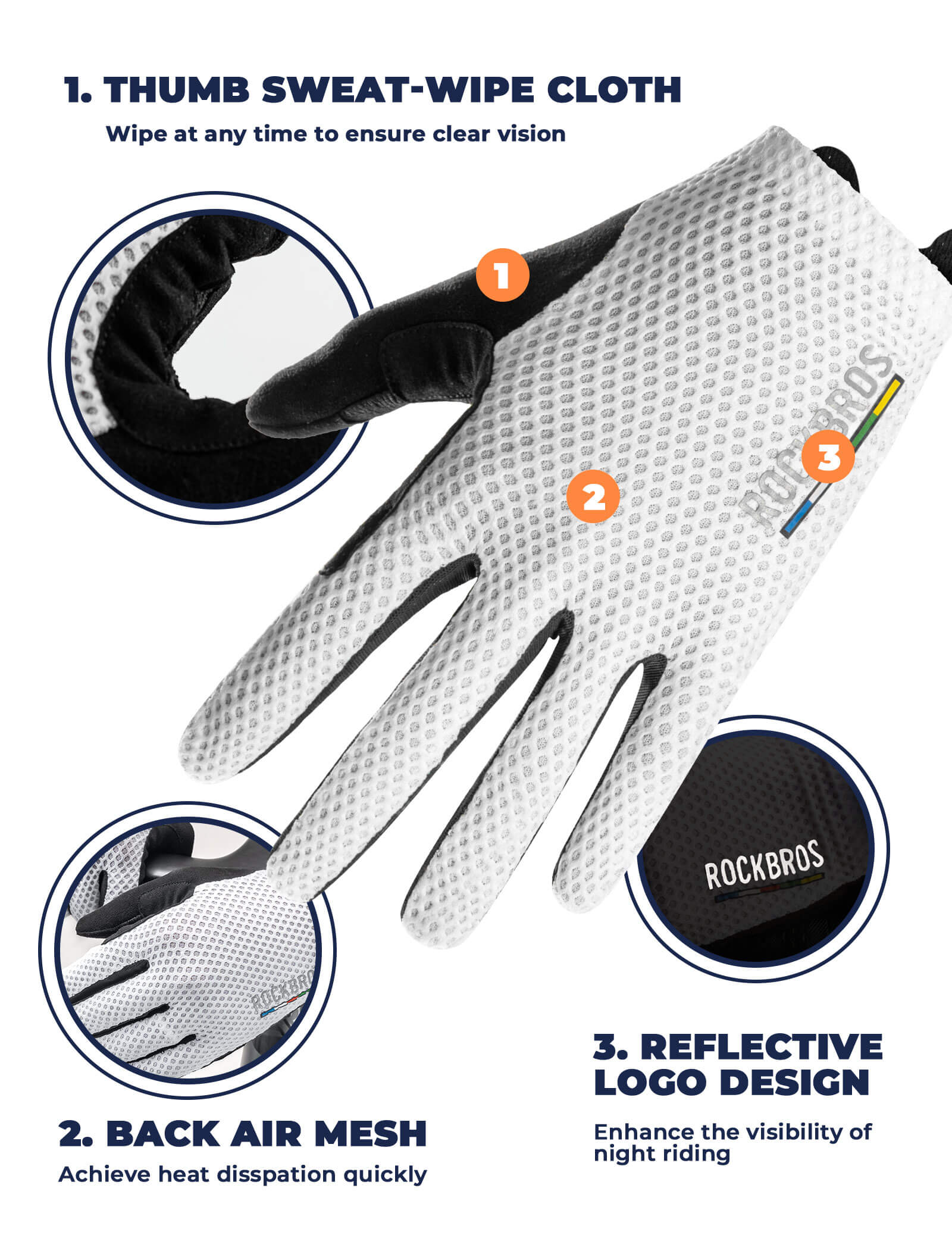 ROAD TO SKY EPS Long Finger Cycling Gloves - Image 3