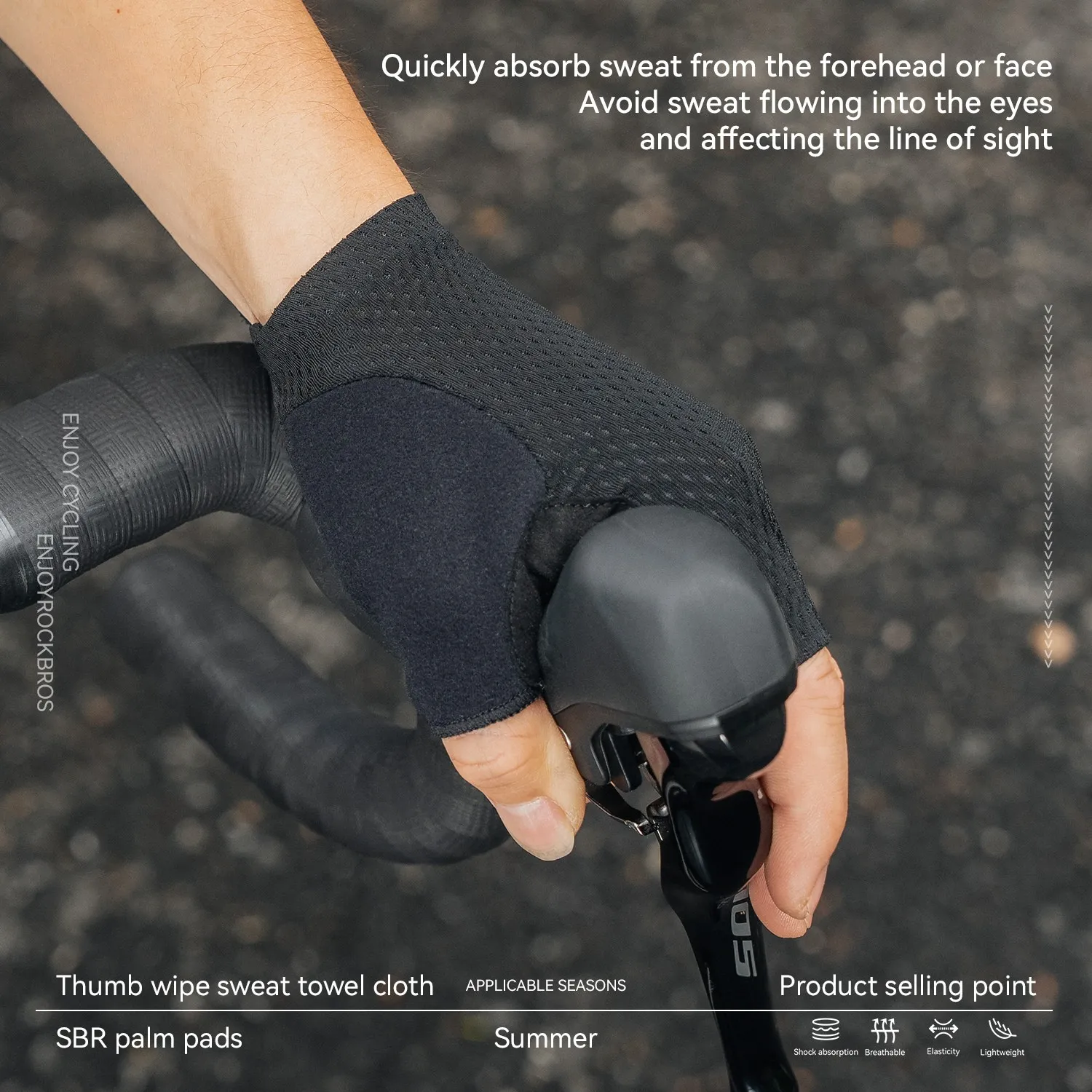 ROAD TO SKY EPS Short Finger Cycling Gloves - Image 11