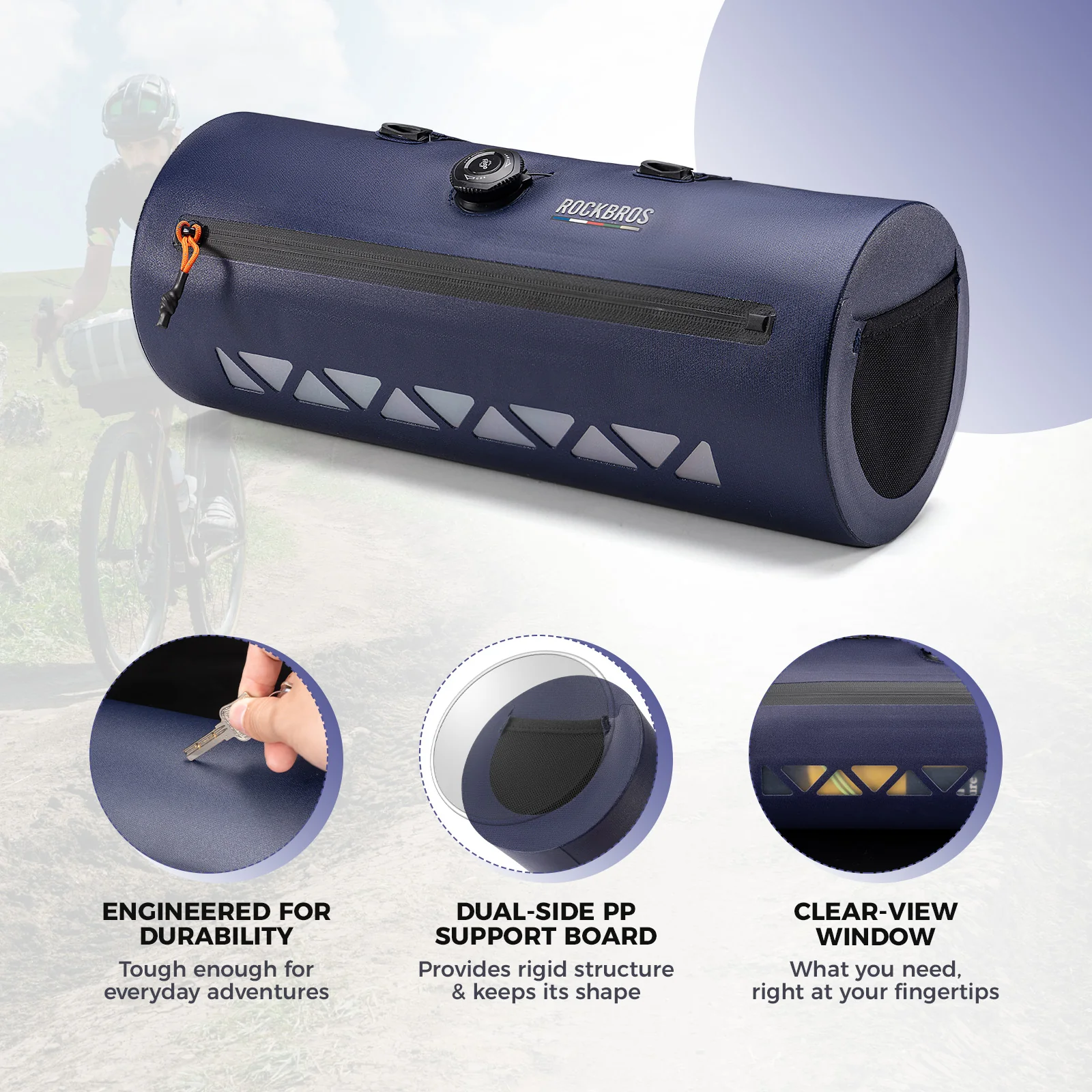 ROAD TO SKY Fully Waterproof Gravel Bike Front Bag - Image 6