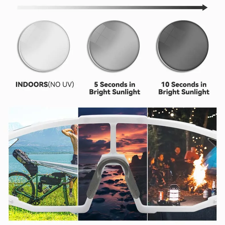 ROAD TO SKY Photochromic Cycling Sunglasses UV400 - Image 6