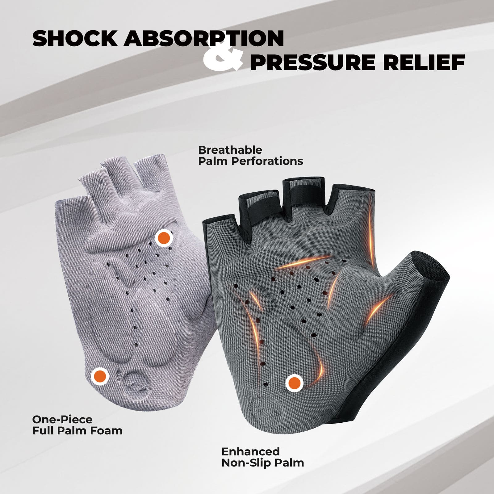 ROAD TO SKY Short Finger Mountain Cycling Gloves Dual - Image 2