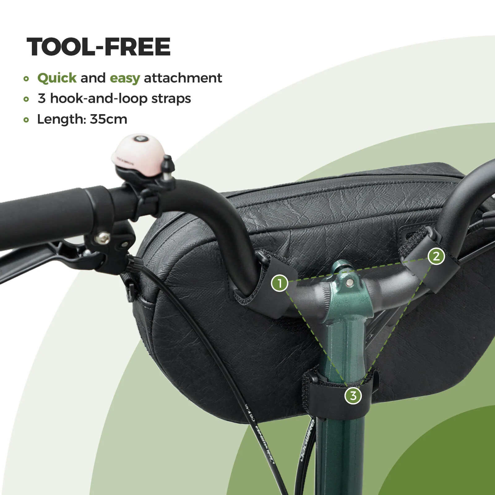 ROAD TO SKY Recycled Tire Bike Handlebar Bag - 2.5L - Image 6