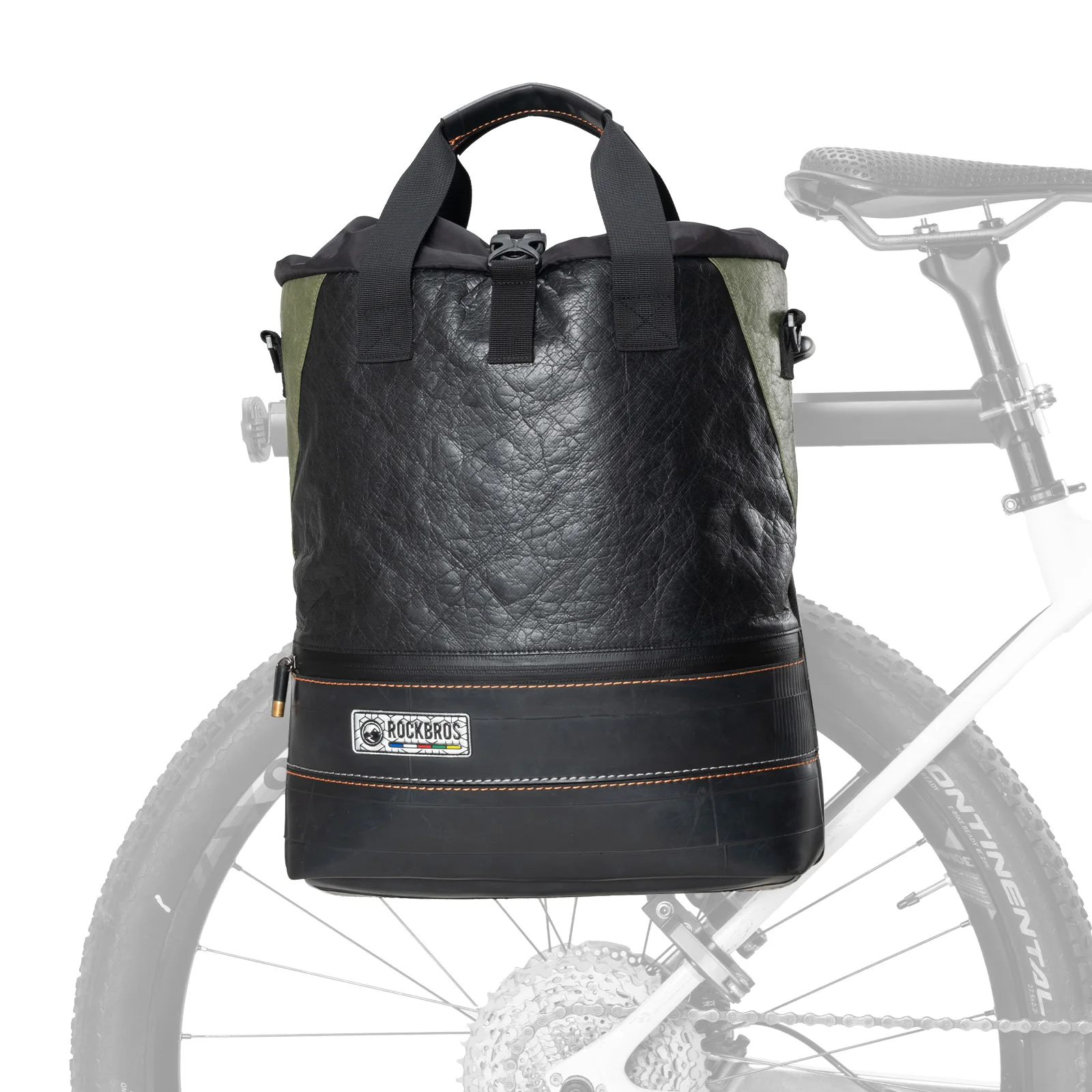 ROAD TO SKY Recycled Tire Bike Panniers - 12L - Image 4