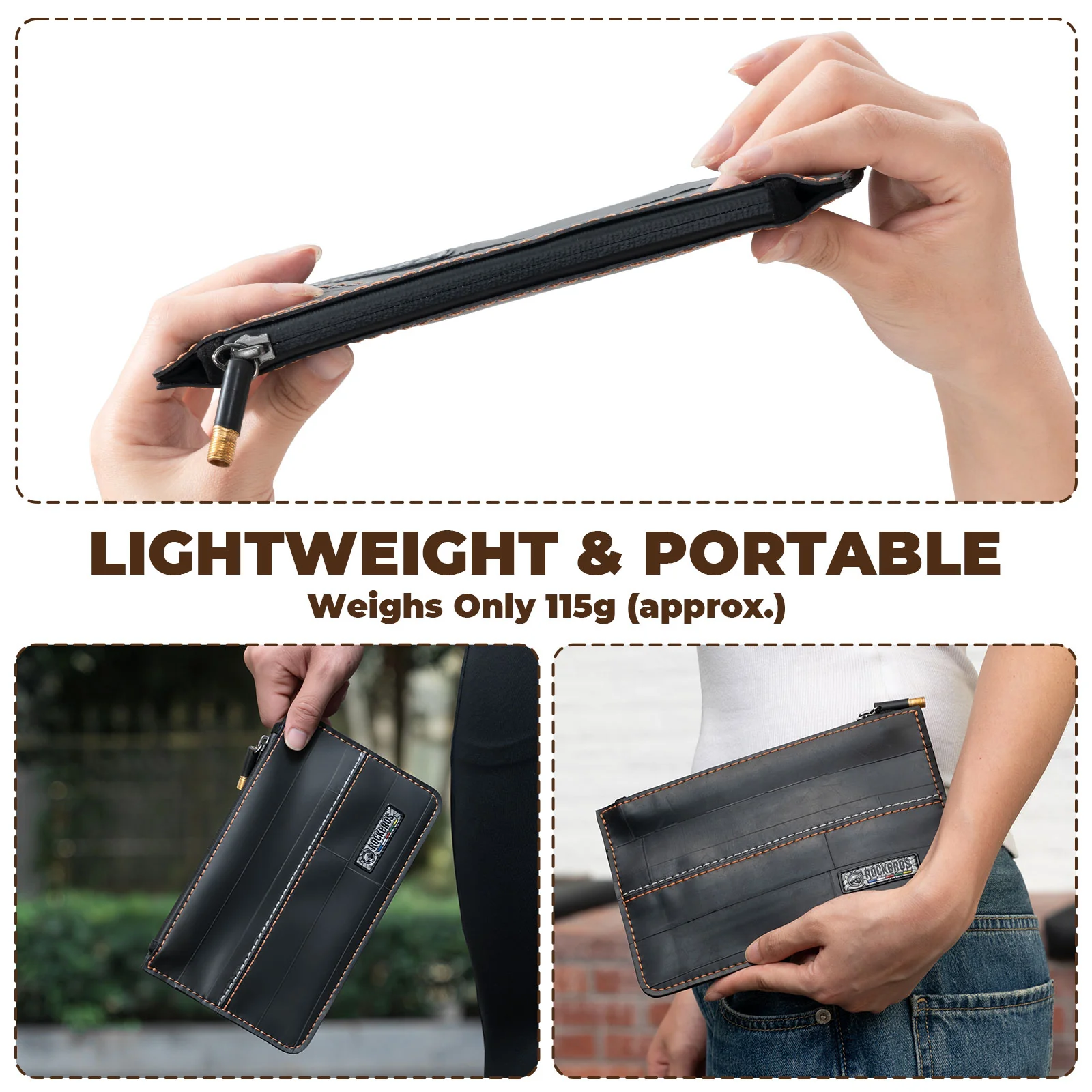 ROAD TO SKY Recycled Tire Bike Wallet - 0.7L - Image 10