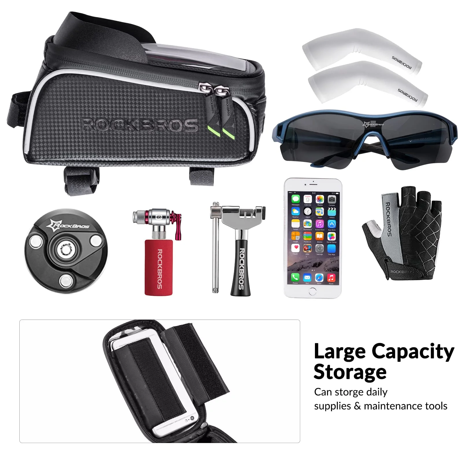 ROCKBROS Bike Phone Front Frame Bag Waterproof - Image 6