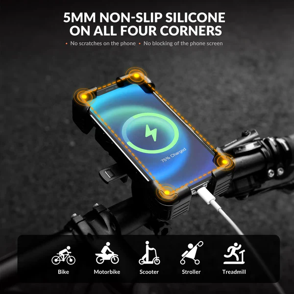 ROCKBROS Bike Phone Holder Mount Clamp 360 Rotatable Motorcycle Mount - Image 7