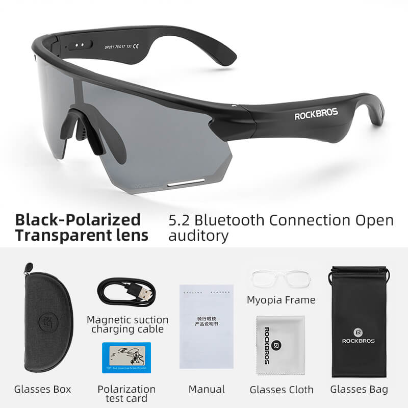 ROCKBROS Bluetooth Cycling Sunglasses Polarized Smart Glasses - Image 8