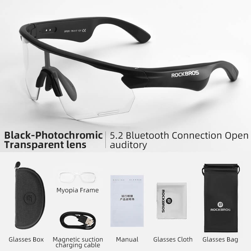 ROCKBROS Bluetooth Cycling Sunglasses Polarized Smart Glasses - Image 9