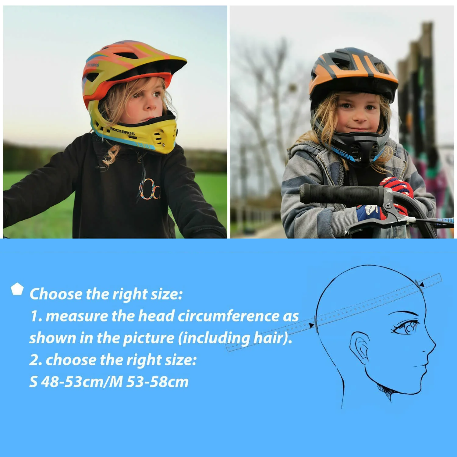 Kids Bike Helmet Full Face Safety Helmet - Image 12