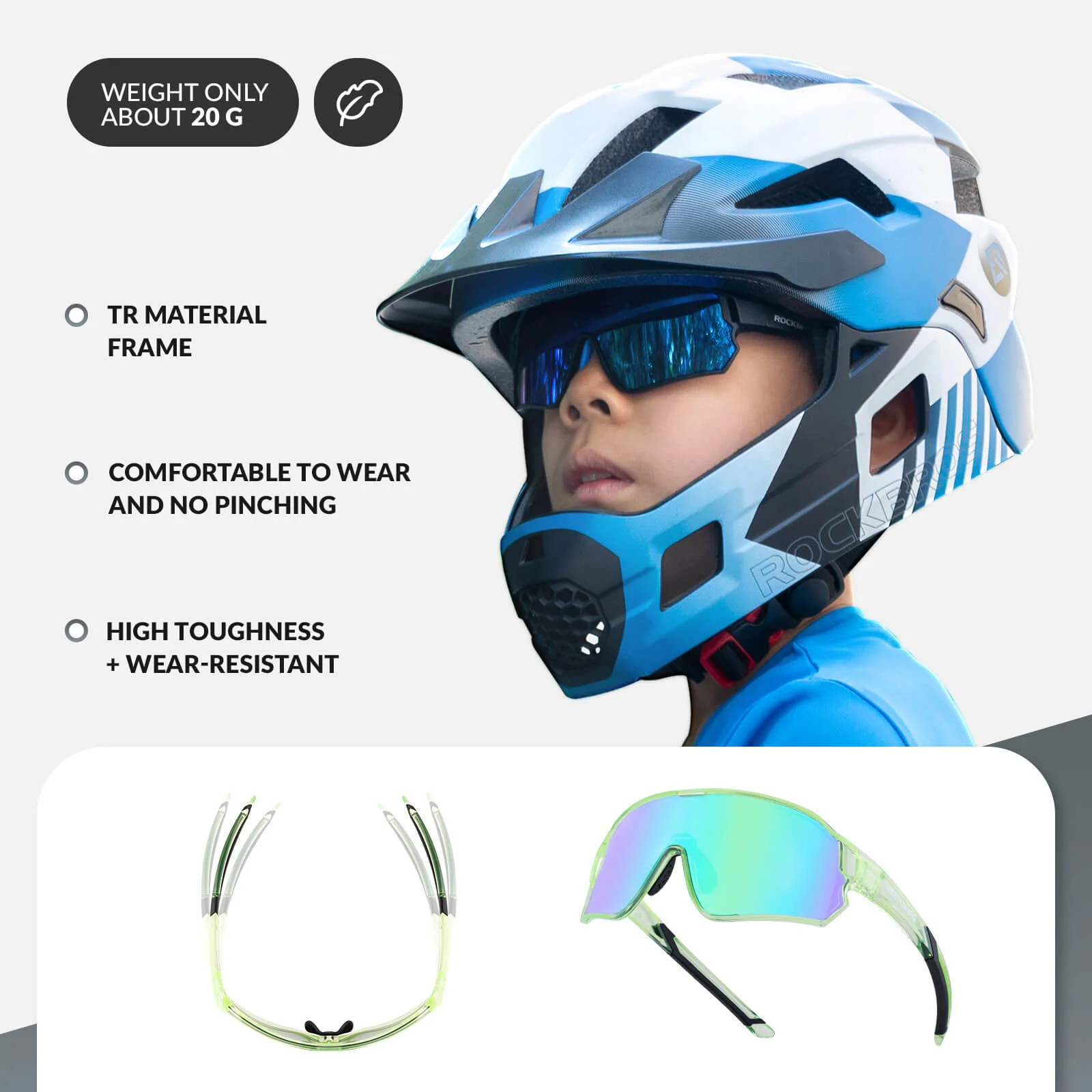ROCKBROS Kids Polarized Cycling Sunglasses UV400 Bike Glasses - Image 17