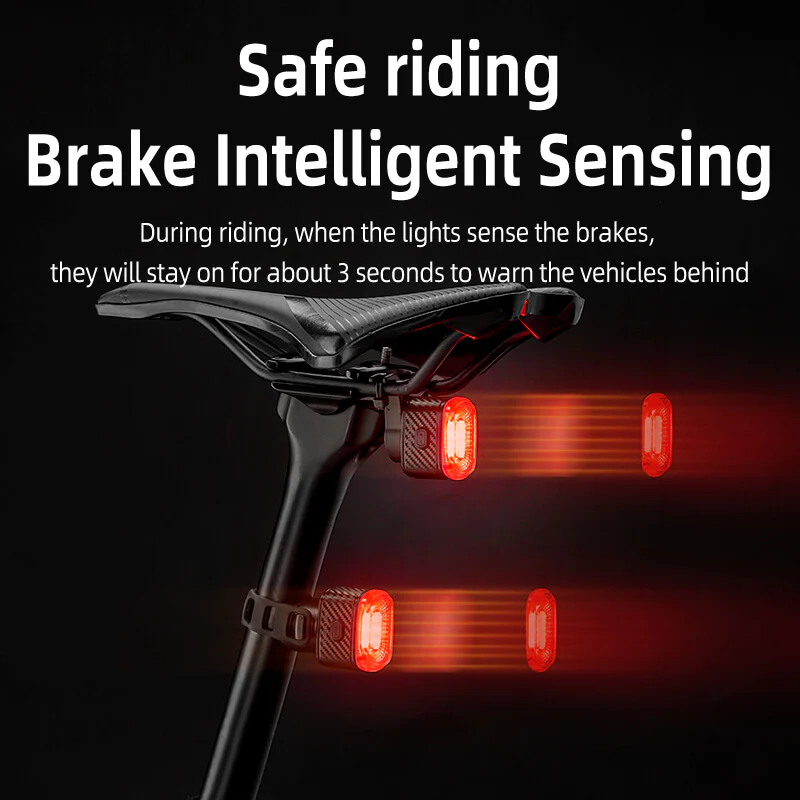 Q2S Smart Bike Tail Light Brake Sensing Bicycle Rear Lights - Image 5
