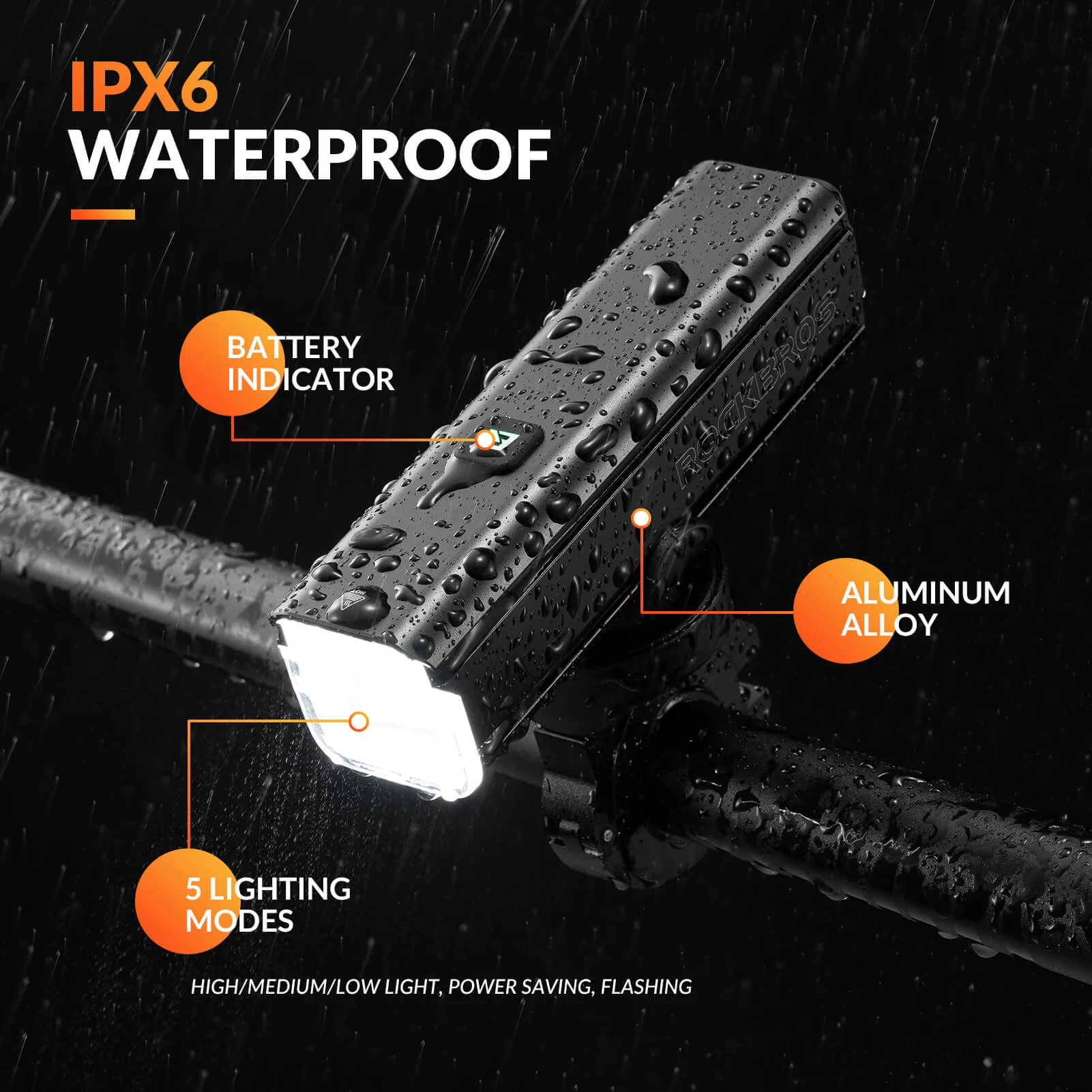 RHL1000 Bike Front Light Waterproof Bike Light - Image 8