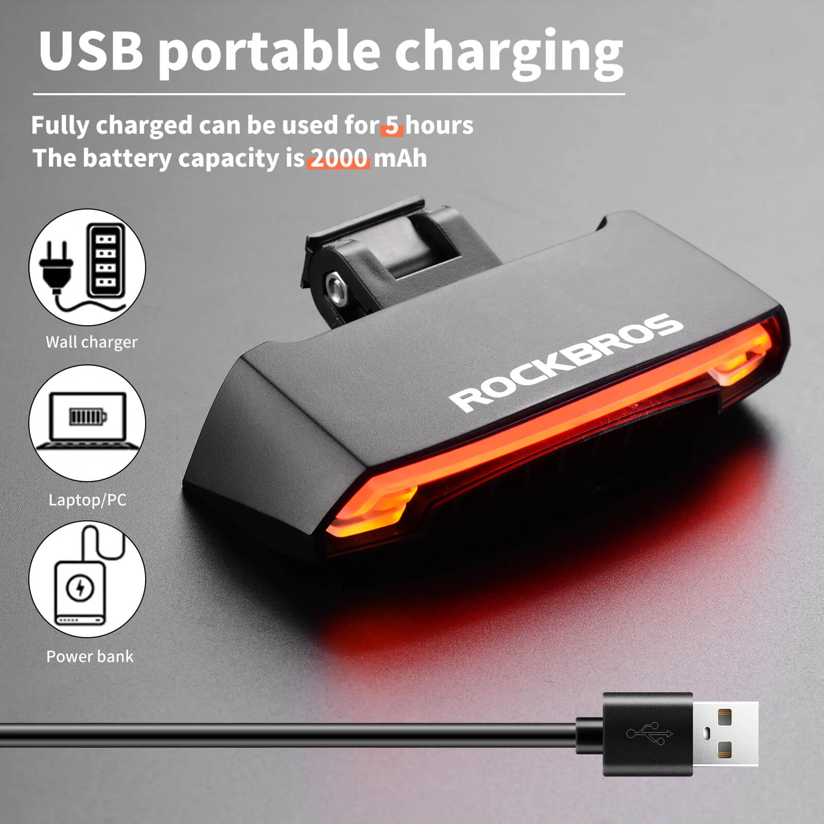 Smart Bike Tail Light with Remote Turn Signals & Laser - Image 4