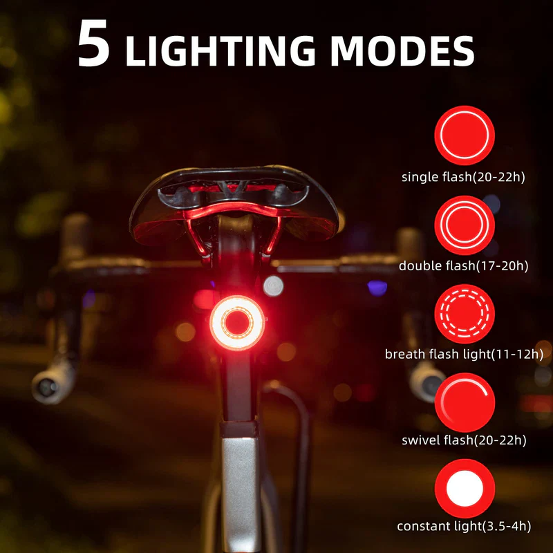 Smart Brake-Sensing Bike Tail Light - Image 3