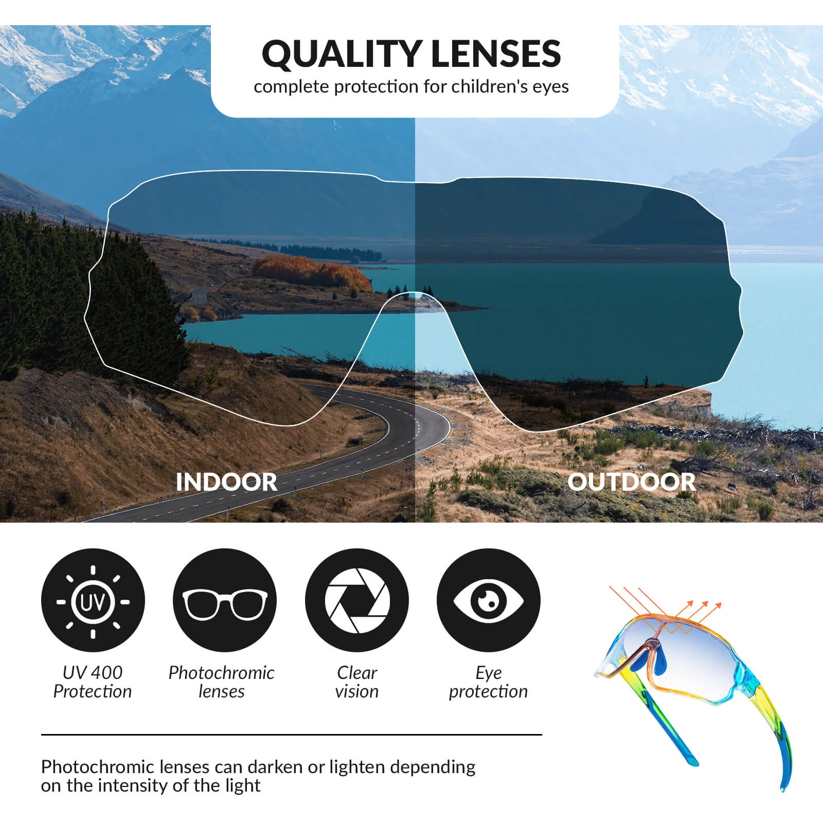 SP314 Kids Photochromic Sunglasses - Image 7