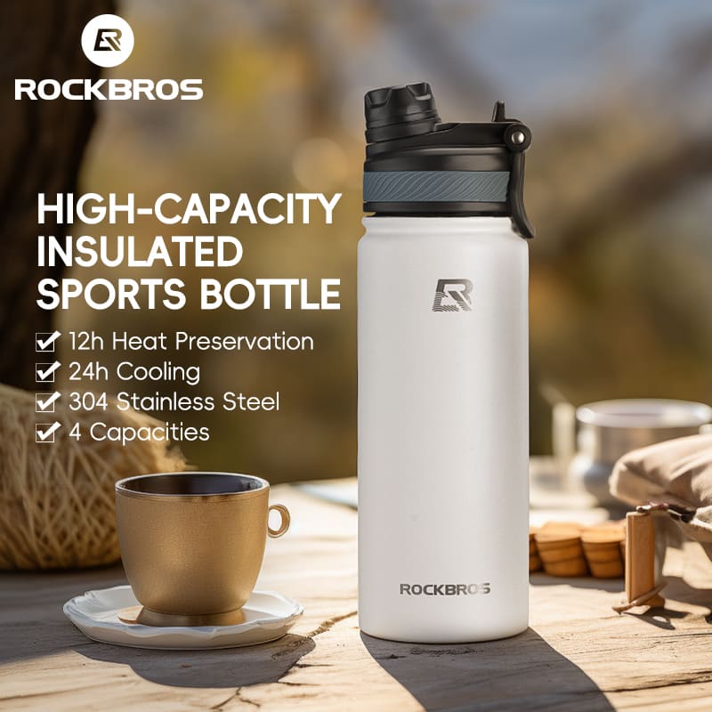 Stainless Steel Insulated Sports Water Bottle with Straw - Image 10