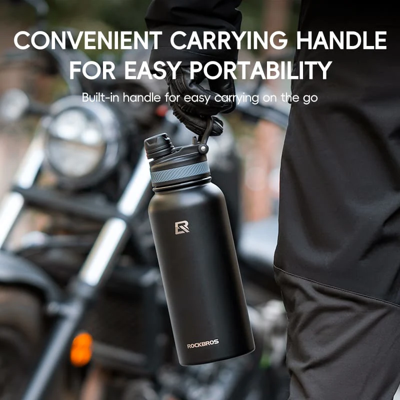 Stainless Steel Insulated Sports Water Bottle with Straw - Image 11