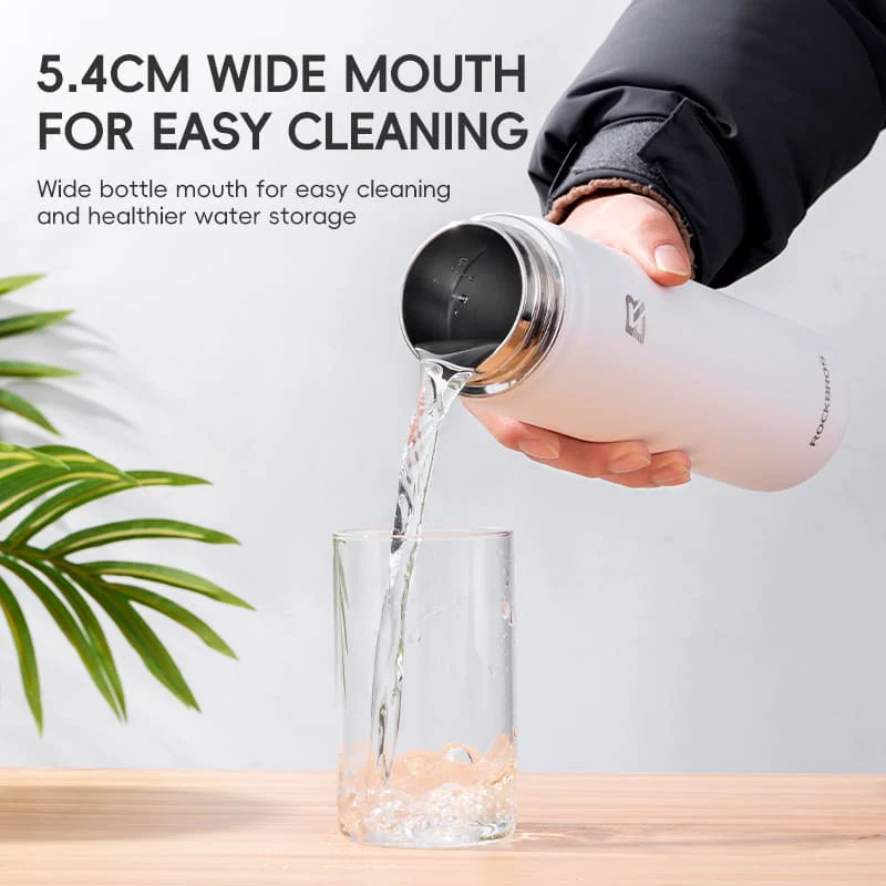 Stainless Steel Insulated Sports Water Bottle with Straw - Image 7