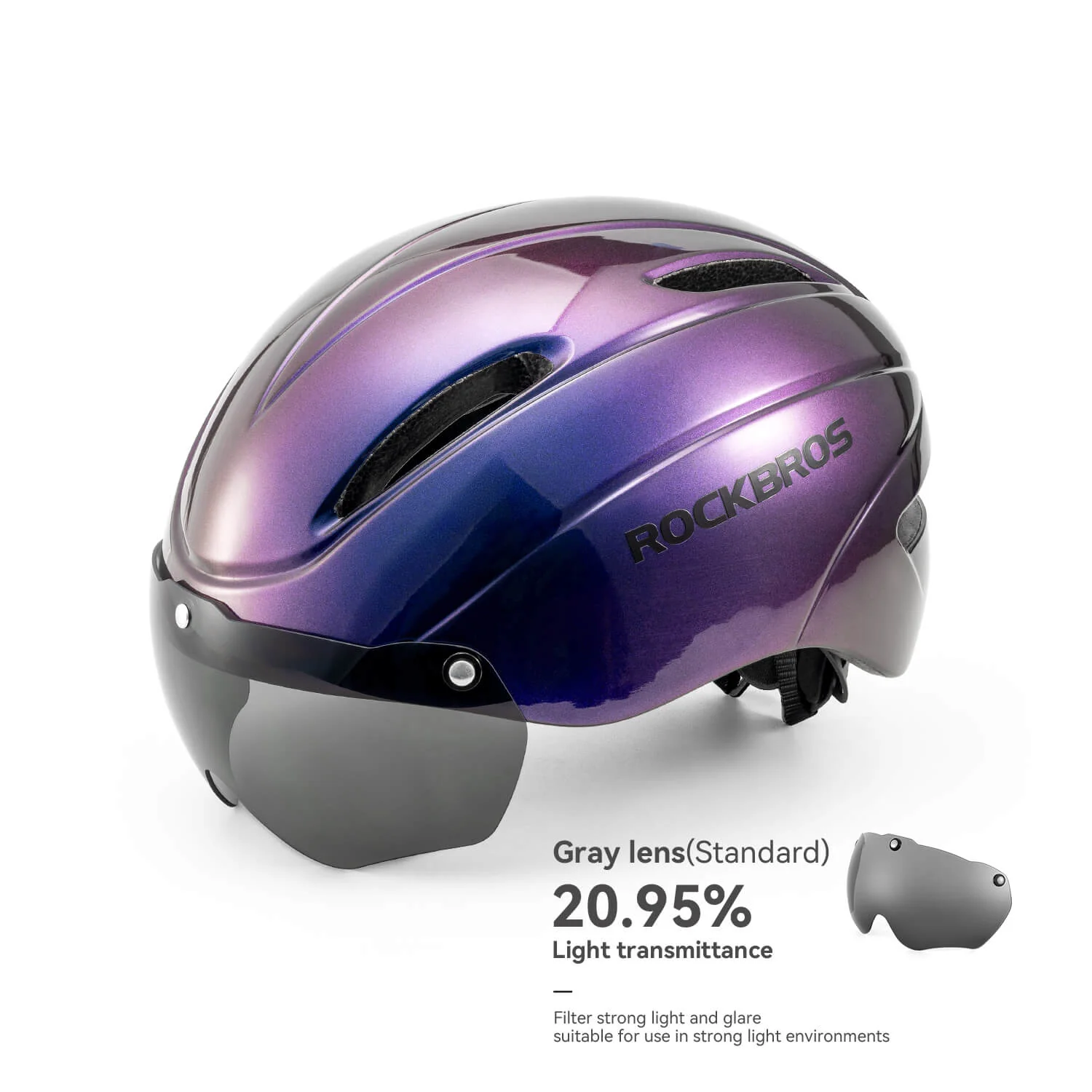 Trussier Magnetic Goggles Bike Helmet - Image 3