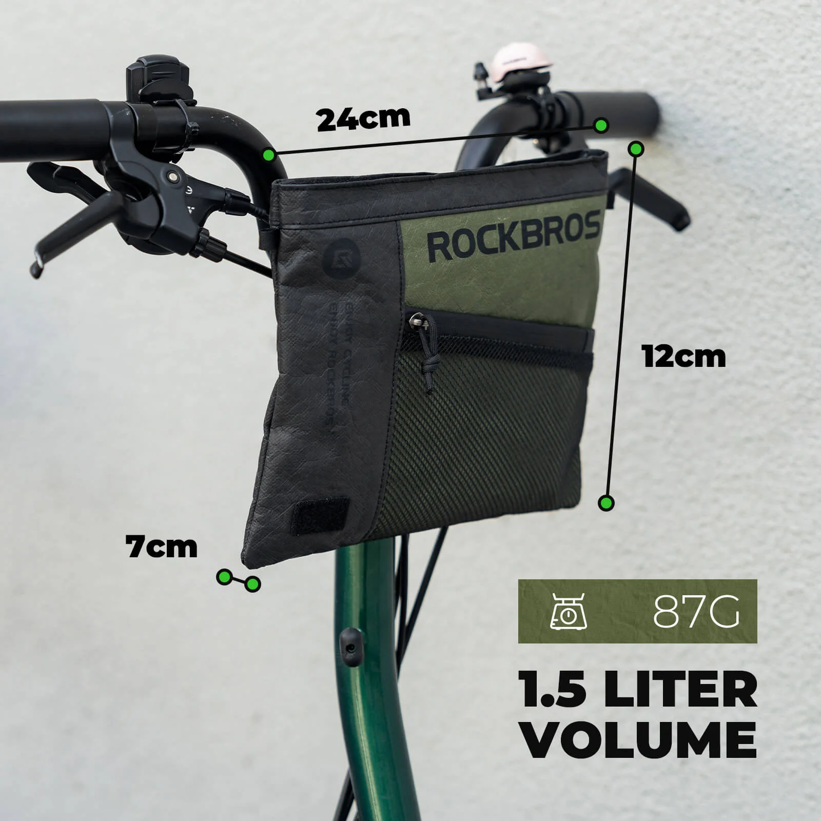 Bike Handlebar Bag & Shoulder Bag - 1.5L - Image 8