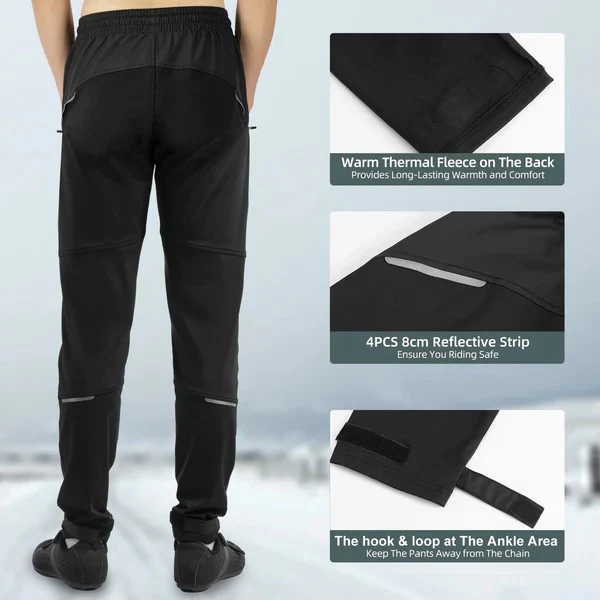 Unisex Fleece Lined Thermal Cycling Pants - Image 3