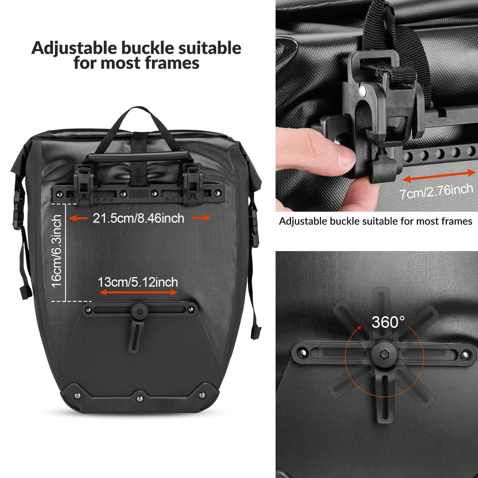 Waterproof Bike Pannier - 27L - Image 10