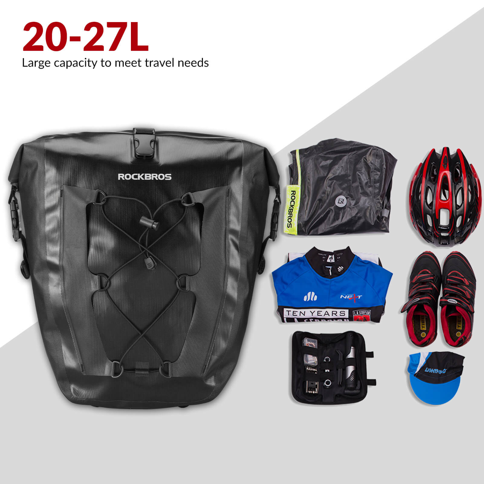 Waterproof Bike Pannier - 27L - Image 6