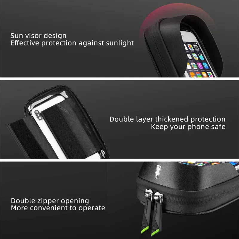 Waterproof Bike Top Tube Bag for 6.2" Phone - Image 4
