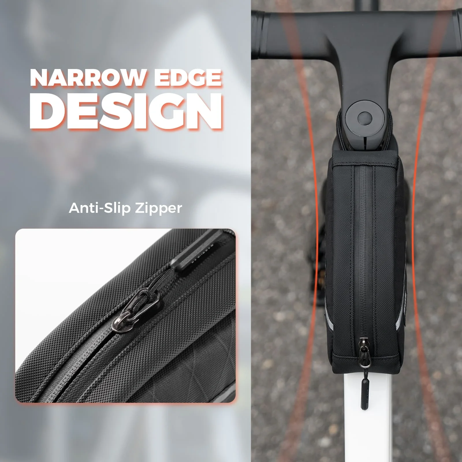 Waterproof Bike Top Tube Bag Nylon Frame 0.9L - Image 11