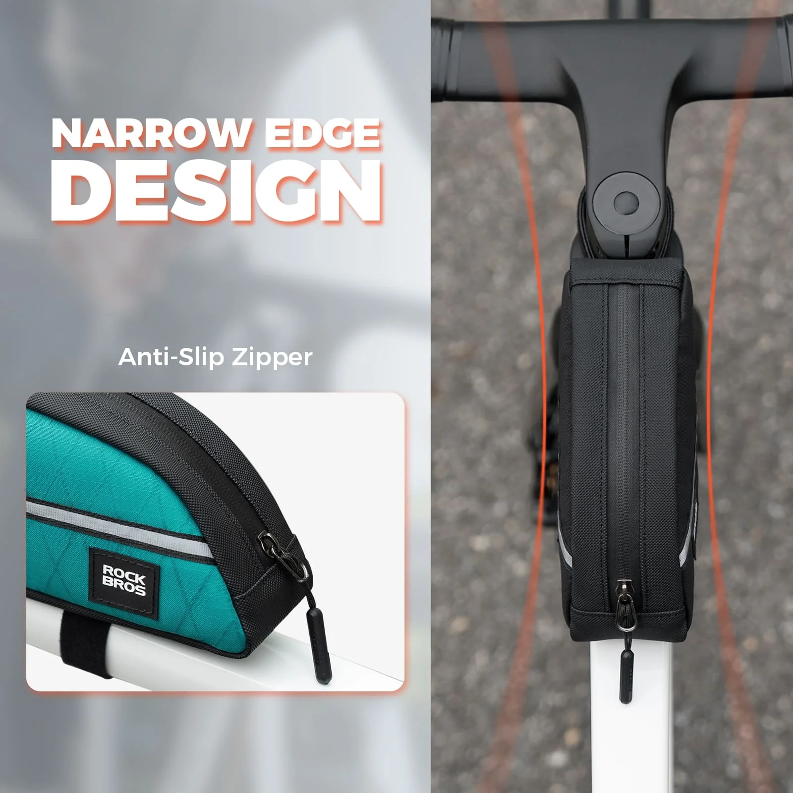 Waterproof Bike Top Tube Bag Nylon Frame 0.9L - Image 17