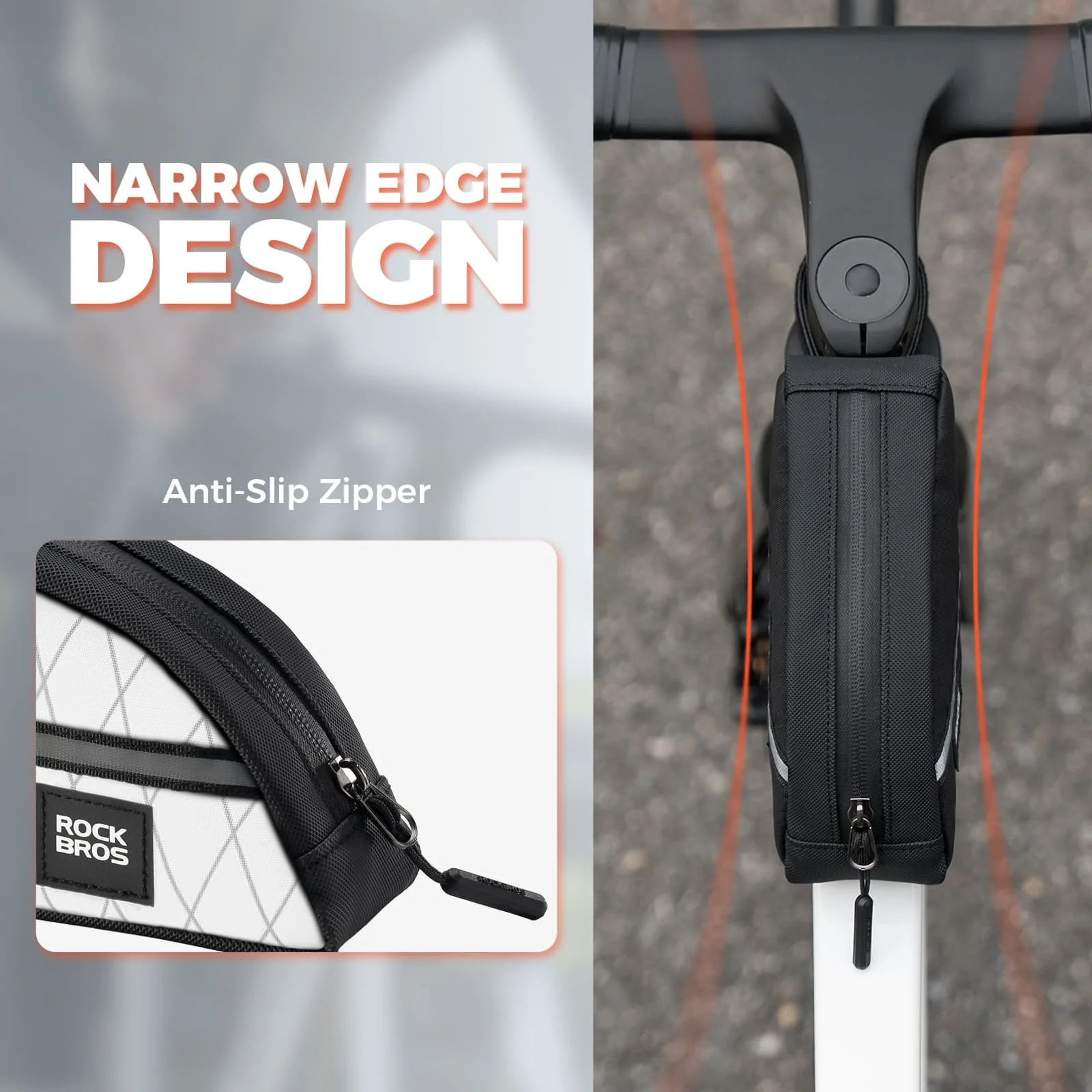 Waterproof Bike Top Tube Bag Nylon Frame 0.9L - Image 5
