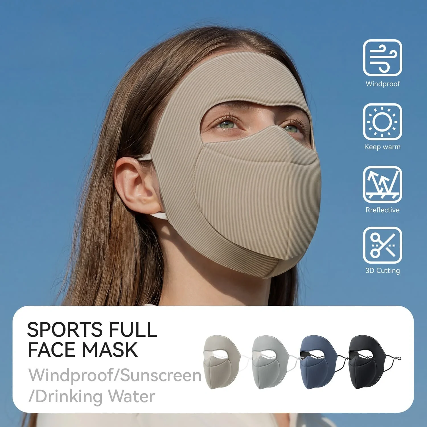 Windproof Cycling Full Face Mask - Image 9