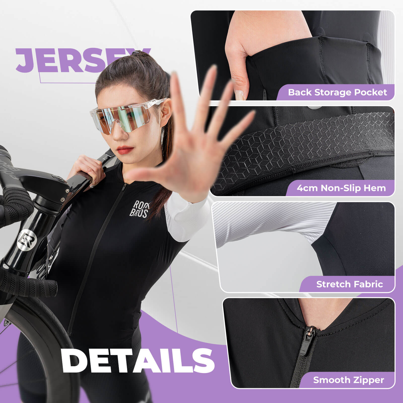 Women's Breathable Long-Sleeve Cycling Jersey - Image 7